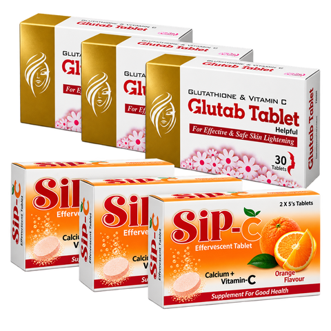 Glutab White and Sip-C three-pair pack by Zonex Pharma