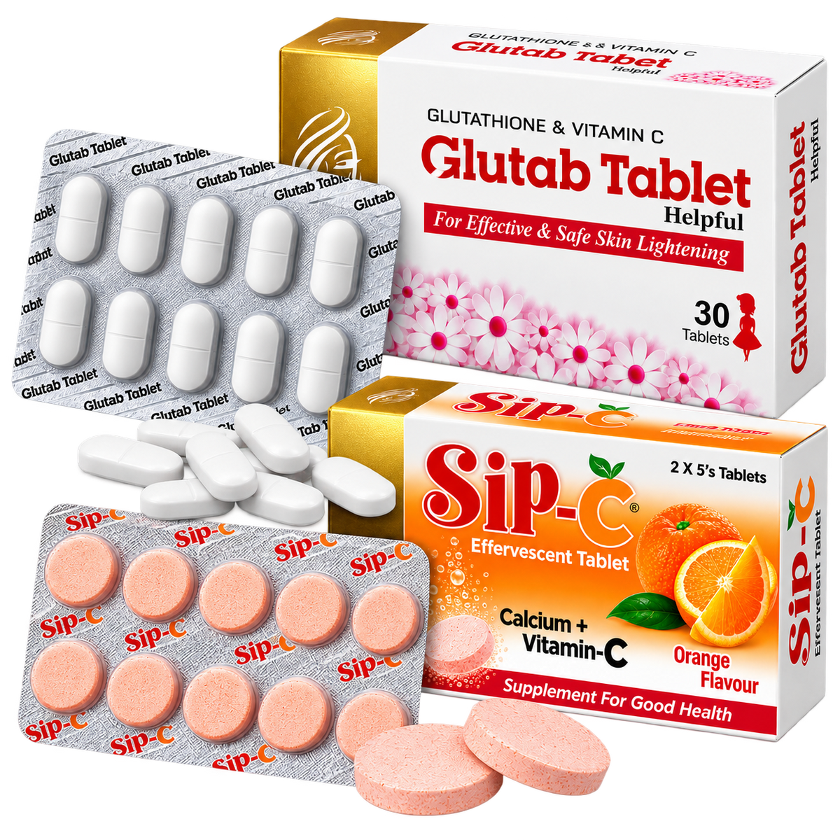 GLUTAB SKIN WHITENING PRODUCT+SIP-C