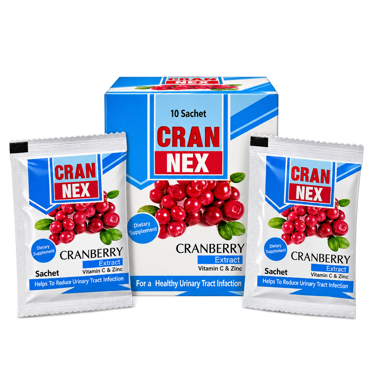 Cran-Nex cranberry sachets, 10-sachet pack by Zonex Pharma