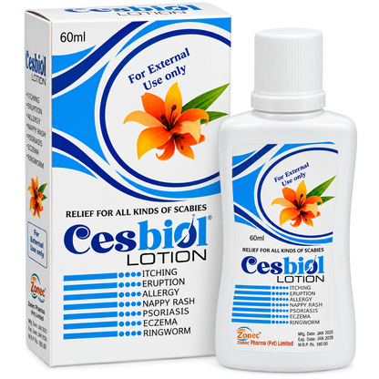 Cesbiol soothing lotion 60ml bottle by Zonex Pharma