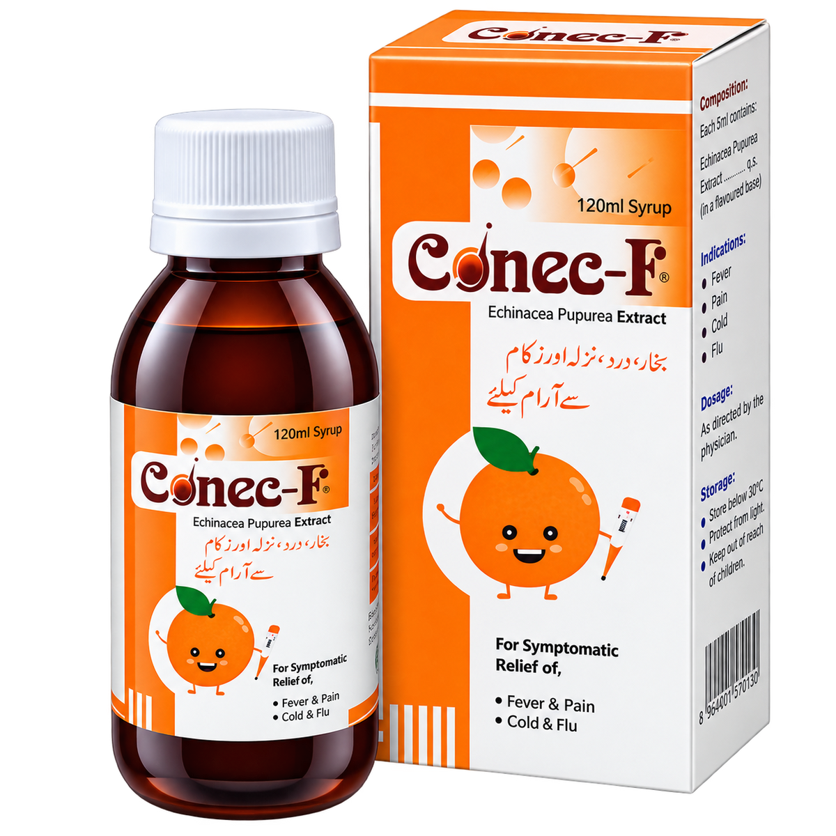 Conec-P echinacea syrup 120ml bottle by Zonex Pharma