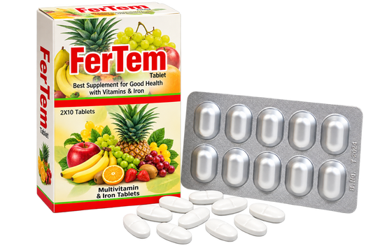 Fertem multivitamin tablets, 20-tablet pack by Zonex Pharma