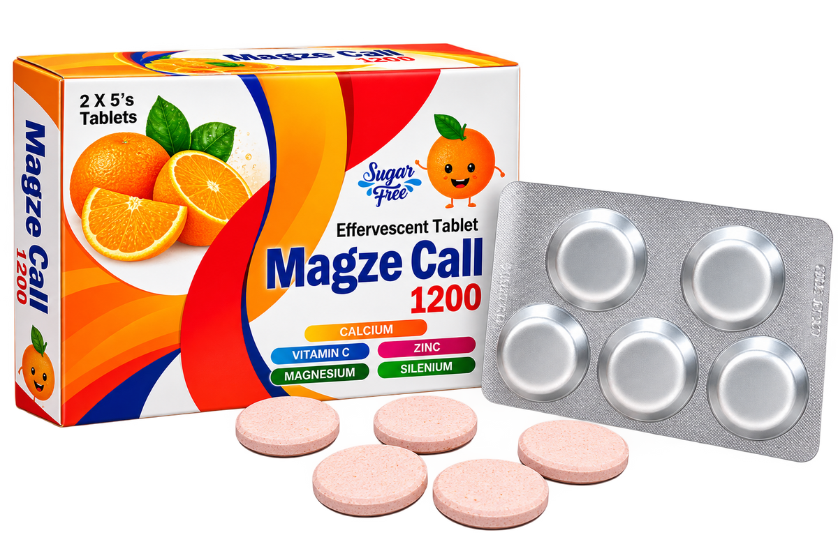 Magze Call effervescent calcium tablets, 10-tablet pack by Zonex Pharma