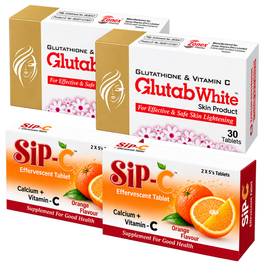 GLUTAB SKIN WHITENING PRODUCT + SIP-C (2 PAIR)