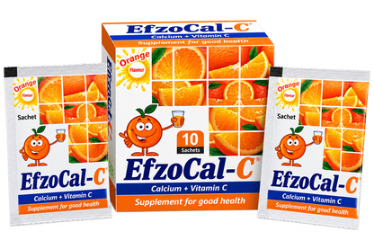Efzocal-C calcium and vitamin C sachets, 10-sachet pack by Zonex Pharma