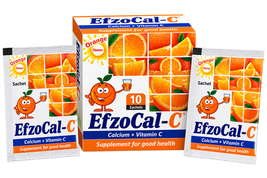 Efzocal-C calcium and vitamin C sachets, 10-sachet pack by Zonex Pharma