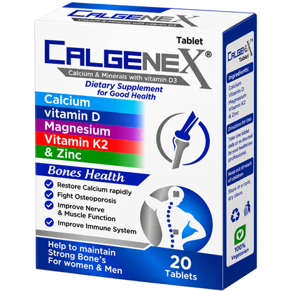 Calgenex calcium tablets 20-tablet pack by Zonex Pharma