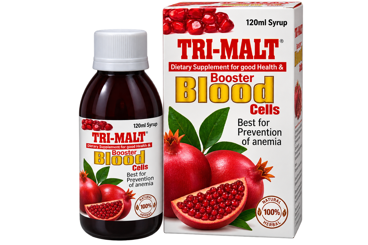 Tri-Malt iron syrup 120ml bottle by Zonex Pharma
