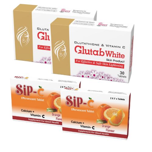 GLUTAB SKIN WHITENING PRODUCT + SIP-C (2 PAIR)